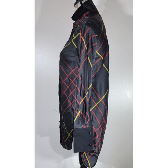 rag & bone Arc Women's Black Check Silk Tunic, Shirtdress Size XXSmall, NWT - Picture 8 of 8